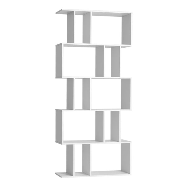 Artiss 5 Tier Bookshelf Display Shelf CD Cabinet Bookcase Stand Storage White freeshipping - Awezingly