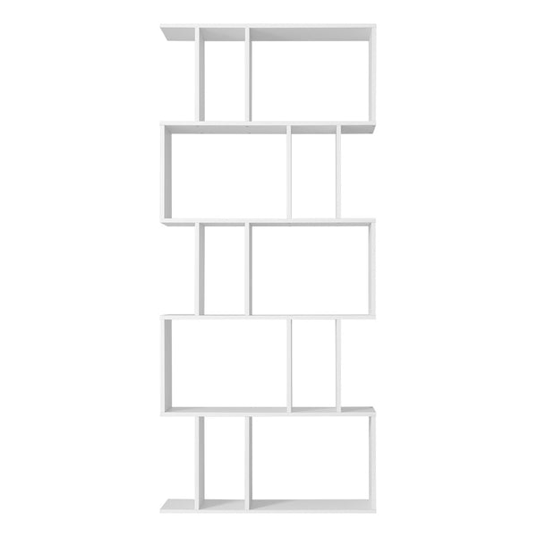 Artiss 5 Tier Bookshelf Display Shelf CD Cabinet Bookcase Stand Storage White freeshipping - Awezingly
