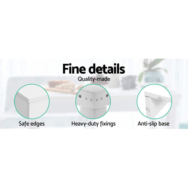 Artiss Dining Table 4 Seater Wooden Kitchen Tables White 120cm freeshipping - Awezingly