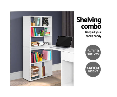 Artiss Office Computer Desk Student Study Table Home Workstation Corner Shelf freeshipping - Awezingly