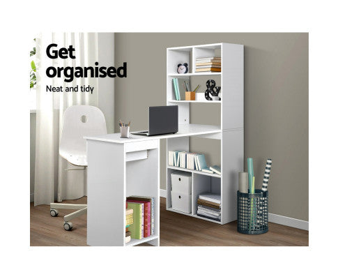 Artiss Office Computer Desk Student Study Table Home Workstation Corner Shelf freeshipping - Awezingly