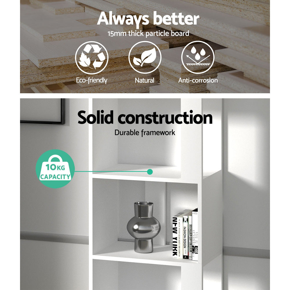 Artiss Bookshelf 5 Tiers - LINA White Artiss