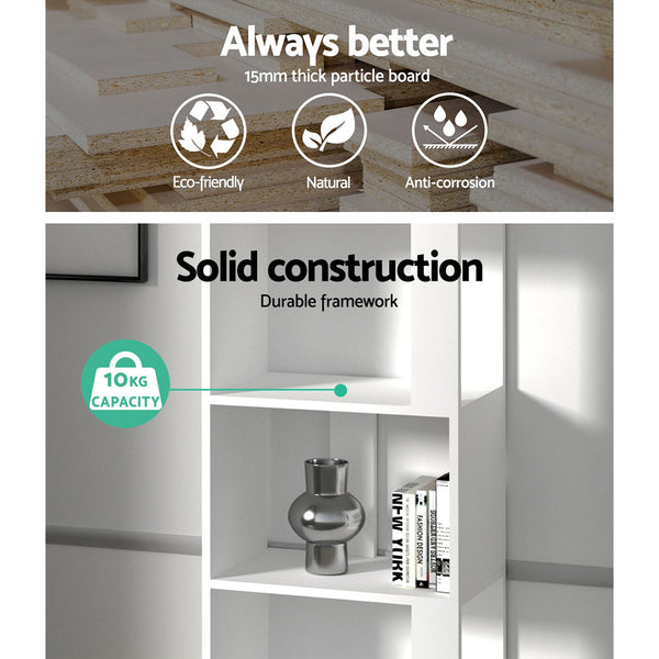 Artiss Bookshelf 5 Tiers - LINA White Artiss