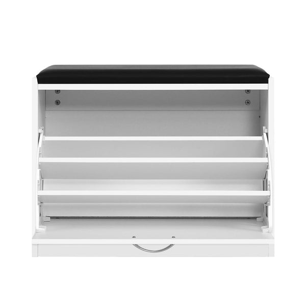 Artiss Shoe Cabinet Bench Shoes Storage Rack Organiser Drawer White 15 Pairs Artiss