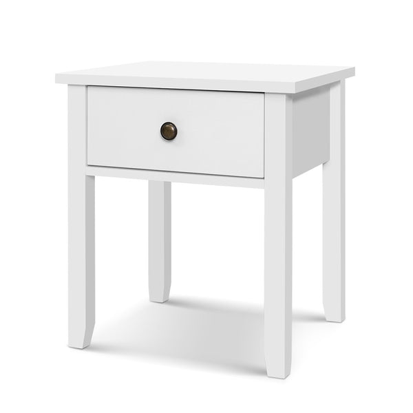 Bedside Tables Drawer Side Table Nightstand White Storage Cabinet White Lamp freeshipping - Awezingly