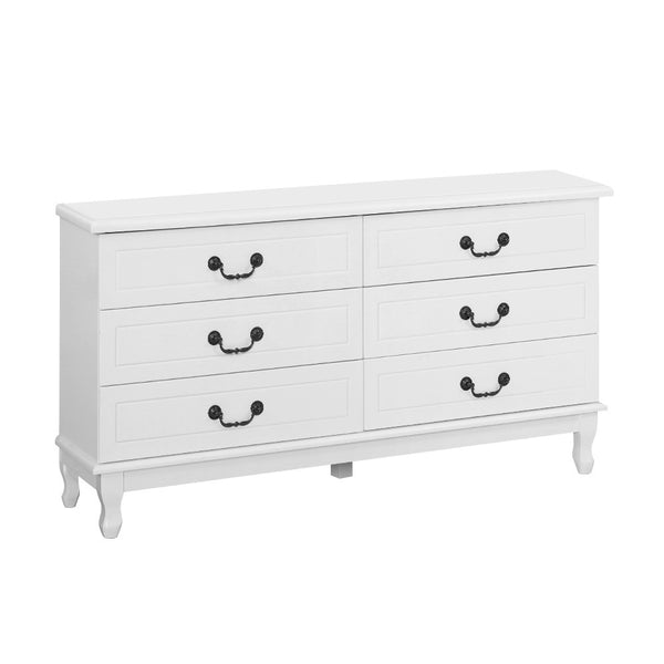 Artiss Chest of Drawers Dresser Table Lowboy Storage Cabinet White KUBI Bedroom freeshipping - Awezingly