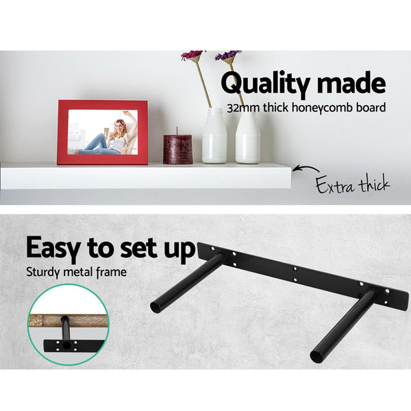 Artiss 3 Piece Floating Wall Shelves - White freeshipping - Awezingly