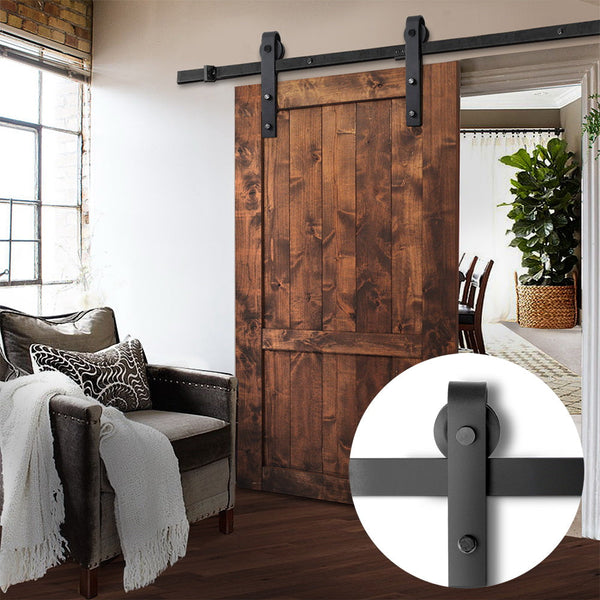 Cefito Sliding Barn Door Hardware Track Set 2m Roller Kit Slide Office Bedroom Does not apply