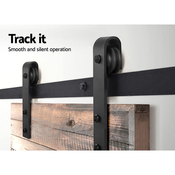 Cefito Sliding Barn Door Hardware Track Set 2.44m Roller Kit Slide Office Does not apply