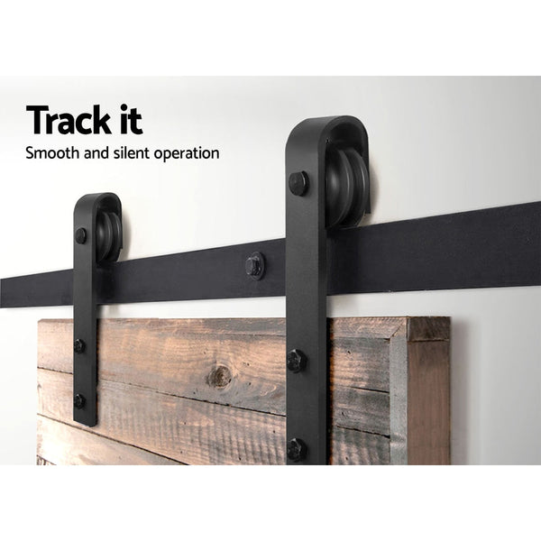 Cefito Sliding Barn Door Hardware Track Set 4m Roller Kit Slide Office Bedroom Does not apply