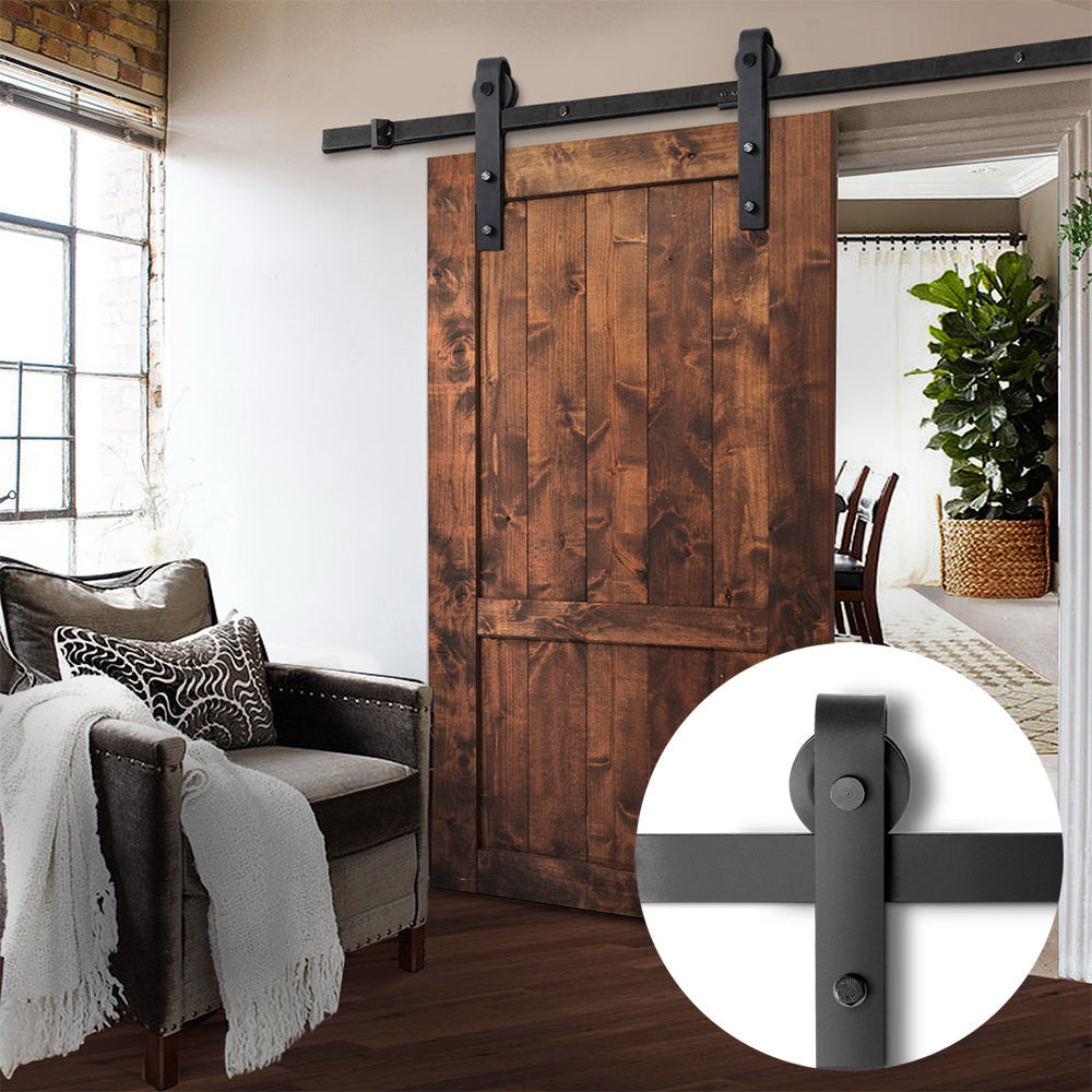 Cefito Sliding Barn Door Hardware Track Set 4m Roller Kit Slide Office Bedroom Does not apply