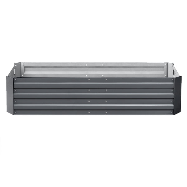 Green Fingers 150 x 90cm Galvanised Steel Garden Bed - Aliminium Grey freeshipping - Awezingly
