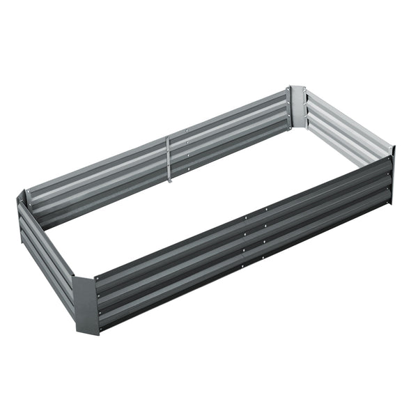 Greenfingers Galvanised Steel Raised Garden Bed Instant Planter 210 x 90 Aluminium Greenfingers