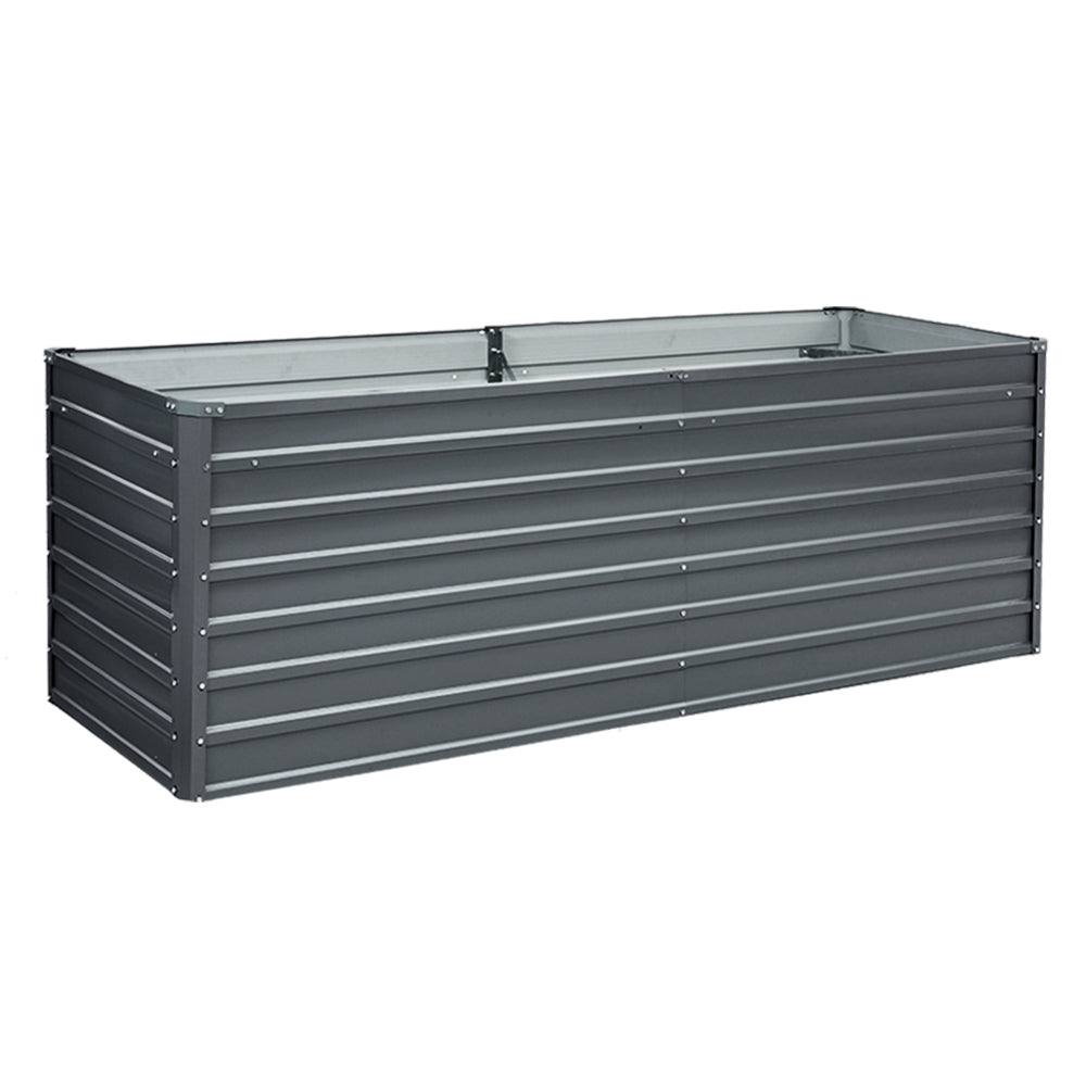 Greenfingers Garden Bed 240X80X77CM Galvanised Raised Steel Instant Planter 2N1 Greenfingers