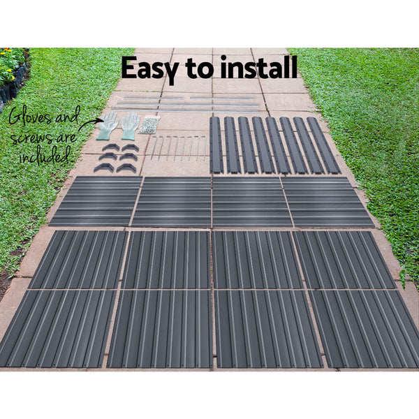 Greenfingers Garden Bed 240X80X77CM Galvanised Raised Steel Instant Planter 2N1 Greenfingers