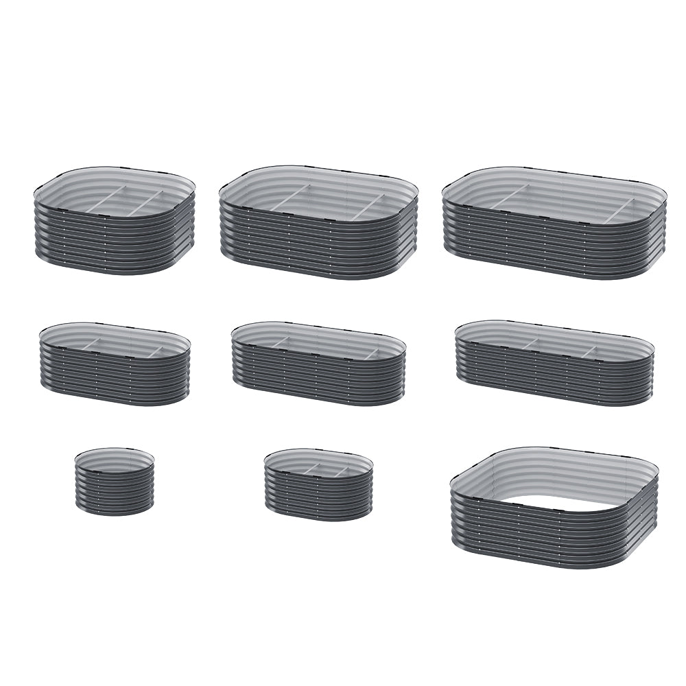 Greenfingers Garden Bed Galvanised Raised Steel 9 In 1 Modular Flower Planter Greenfingers
