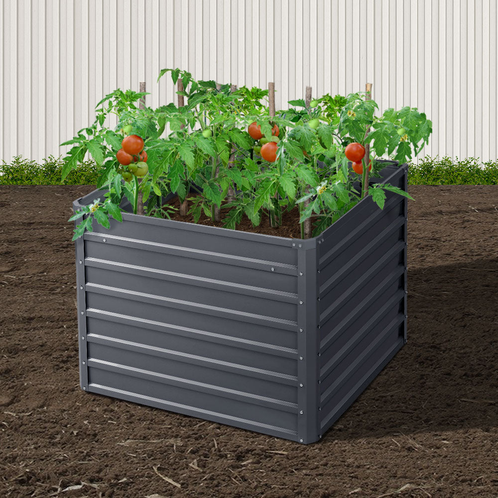 Greenfingers Garden Bed 2PCS 100X100X77CM Galvanised Steel Raised Planter Greenfingers