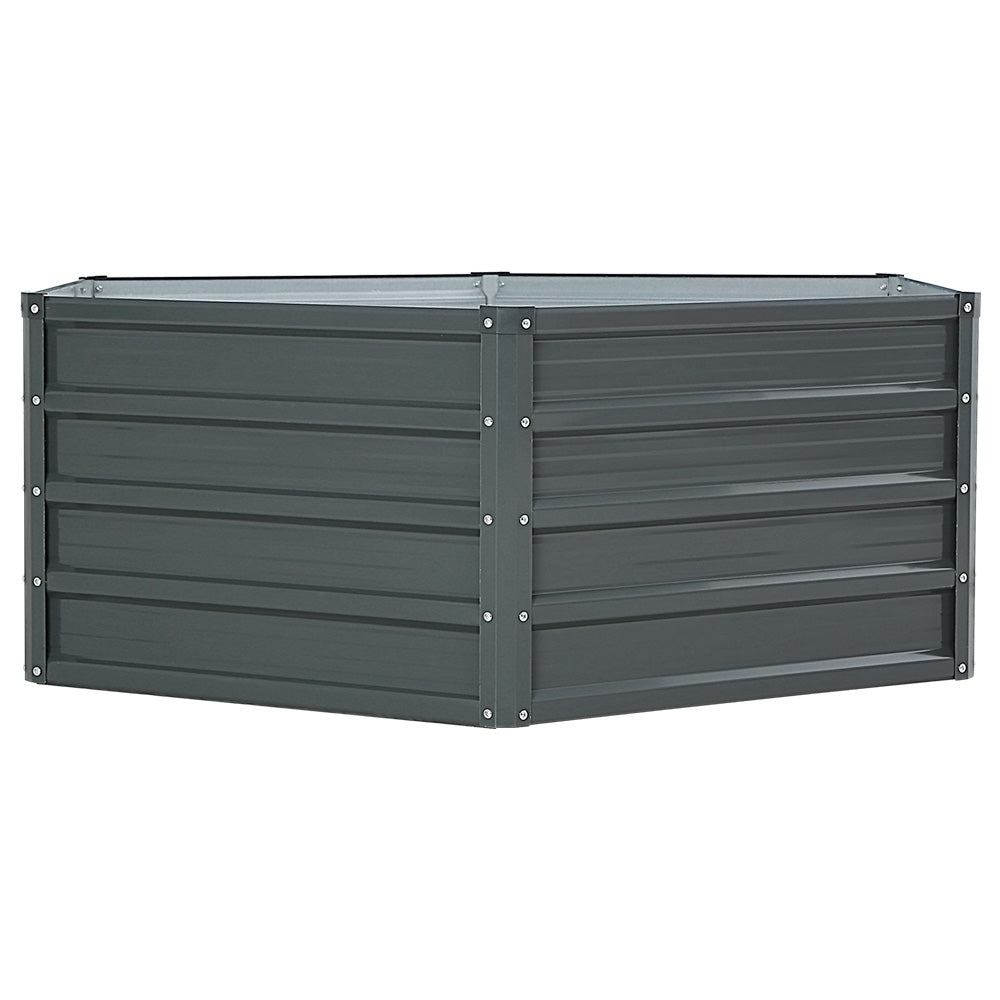 Greenfingers Garden Bed 2PCS 130X130X46CM Galvanised Steel Raised Planter Greenfingers