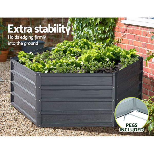 Greenfingers Garden Bed 2PCS 130X130X46CM Galvanised Steel Raised Planter Greenfingers