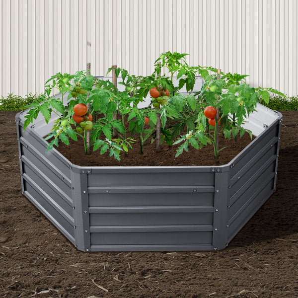 Greenfingers Garden Bed 2PCS 130X130X46CM Galvanised Steel Raised Planter Greenfingers
