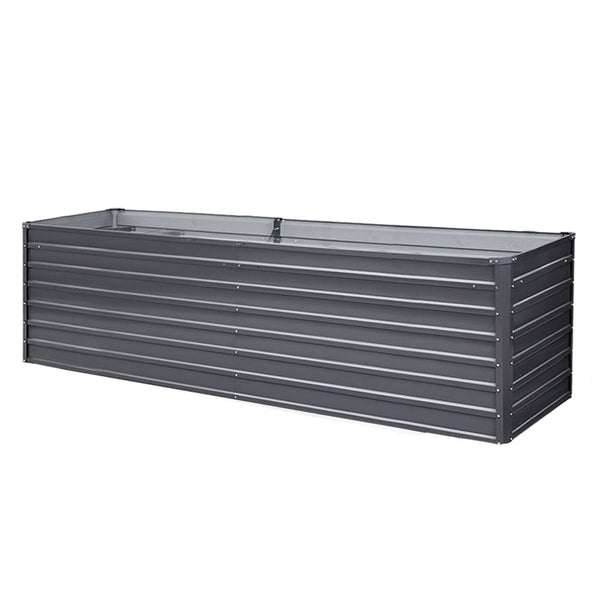 Greenfingers Garden Bed 320 x 80 x 77cm Galvanised Steel Raised Planter 2N1 Greenfingers