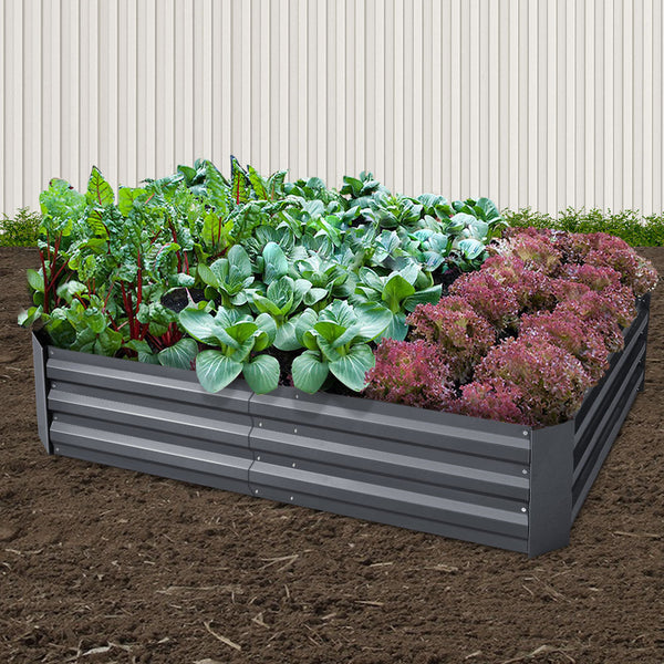 Greenfingers Garden Bed 2PCS 150X90X30CM Galvanised Steel Raised Planter Greenfingers