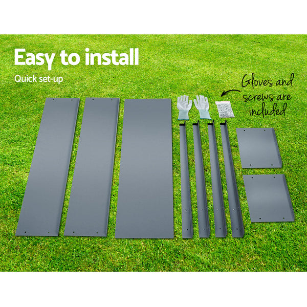 Greenfingers Garden Bed 100X80X30CM Galvanised Steel Raised Planter Standing Box Greenfingers