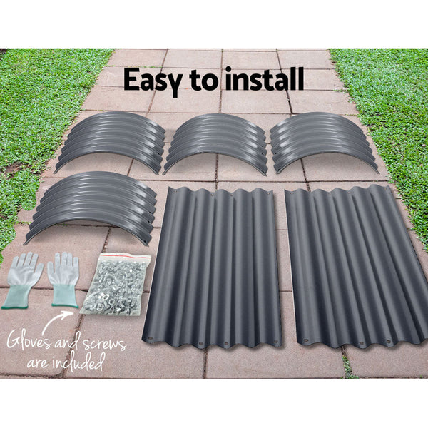 Greenfingers 160X80X42CM Galvanised Raised Garden Bed Steel Instant Planter Greenfingers