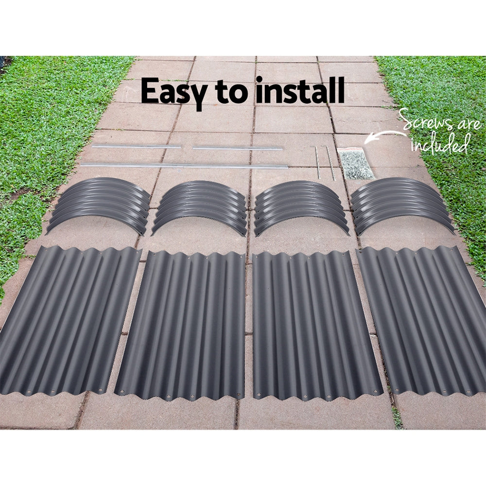 Greenfingers 240X80X42CM Galvanised Raised Garden Bed Steel Instant Planter freeshipping - Awezingly