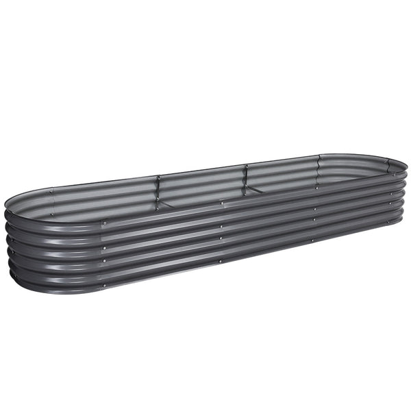 Greenfingers 320X80X42CM Galvanised Raised Garden Bed Steel Instant Planter Greenfingers