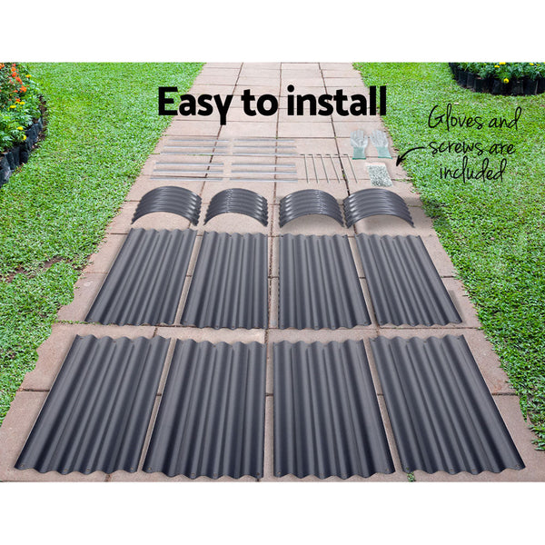 Greenfingers 320X80X42CM Galvanised Raised Garden Bed Steel Instant Planter Greenfingers