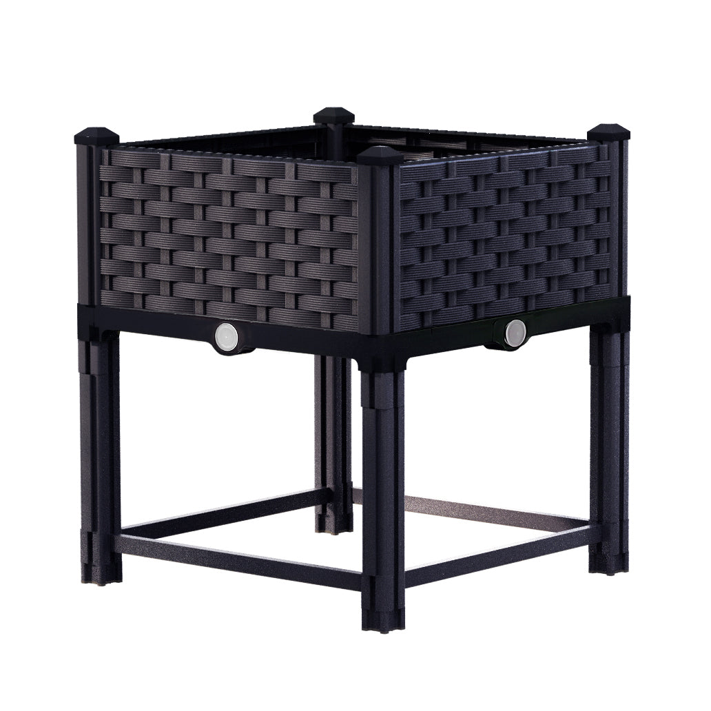 Greenfingers Garden Bed PP Raised Planter Flower Vegetable Outdoor 40x40x23cm Greenfingers