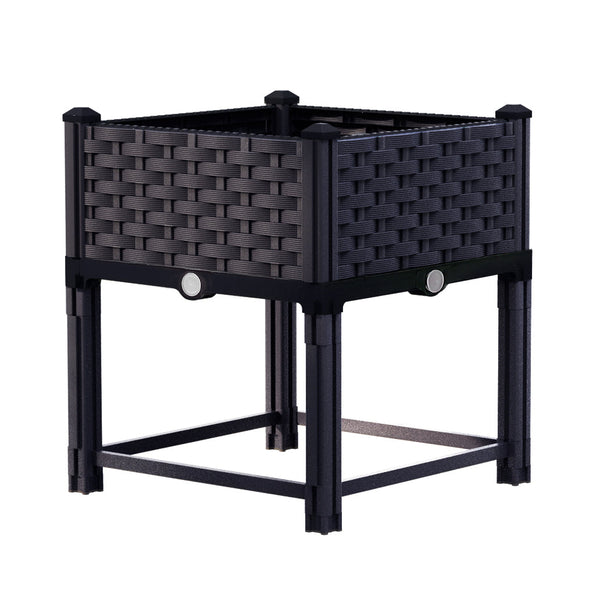 Greenfingers Garden Bed PP Raised Planter Flower Vegetable Outdoor 40x40x23cm Greenfingers