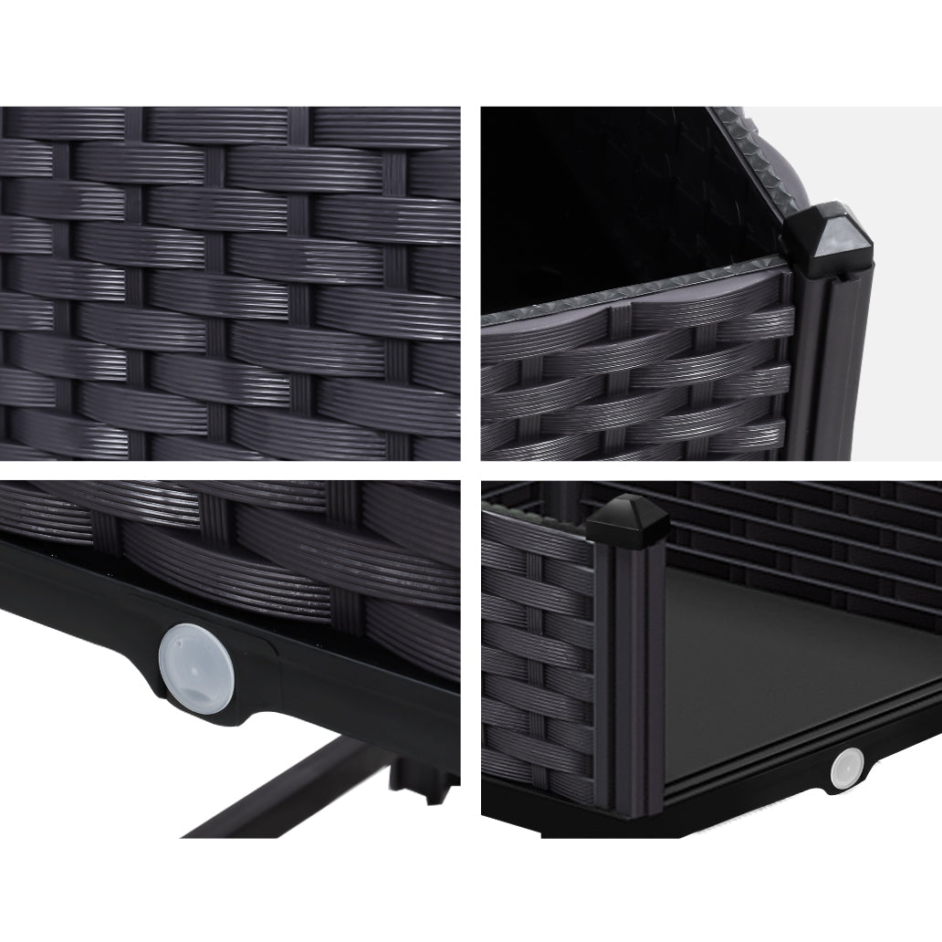 Greenfingers Garden Bed PP Raised Planter Flower Vegetable Outdoor 40x40x23cm Greenfingers