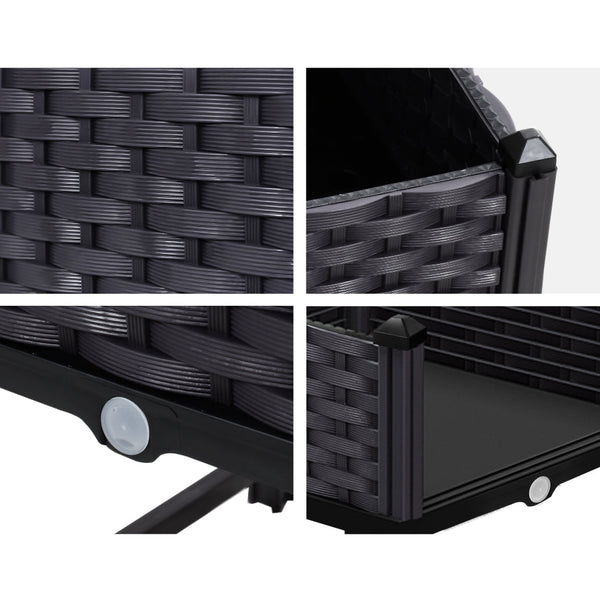 Greenfingers Garden Bed PP Raised Planter Flower Vegetable Outdoor 40x40x23cm Greenfingers