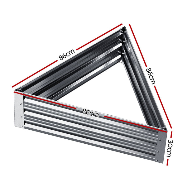 Greenfingers Garden Bed Galvanised Steel Raised Planter Vegetable 86x86x30cm Greenfingers