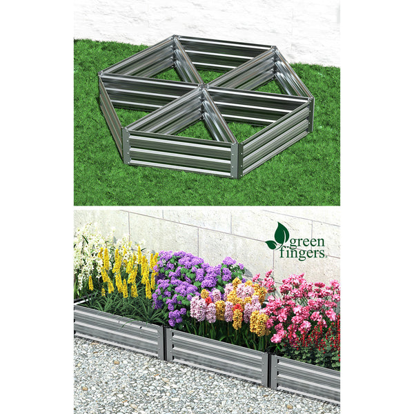 Greenfingers Garden Bed Galvanised Steel Raised Planter Vegetable 86x86x30cm Greenfingers