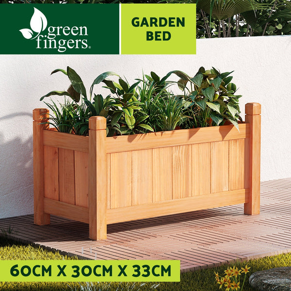 Greenfingers Garden Bed Raised Wooden Planter Box Vegetables 60x30x33cm Greenfingers