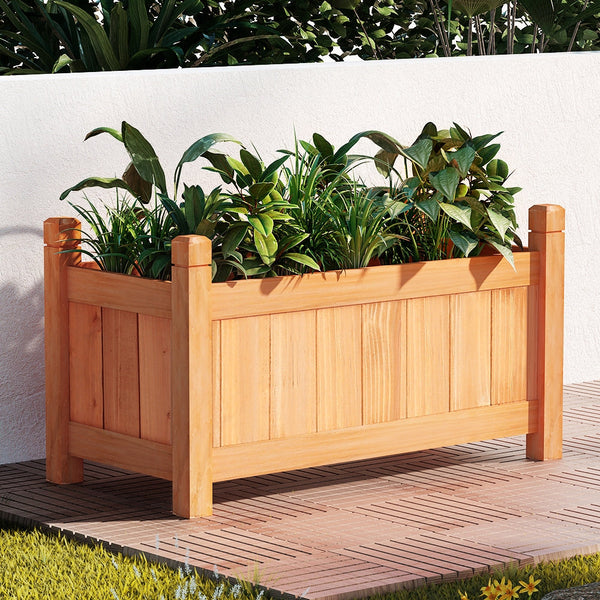 Greenfingers Garden Bed Raised Wooden Planter Box Vegetables 60x30x33cm Greenfingers