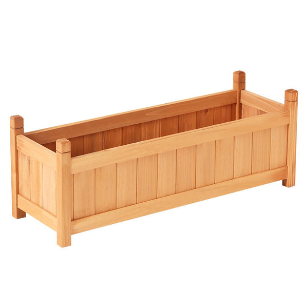 Greenfingers Garden Bed Raised Wooden Planter Outdoor Box Vegetables 90x30x33cm Greenfingers