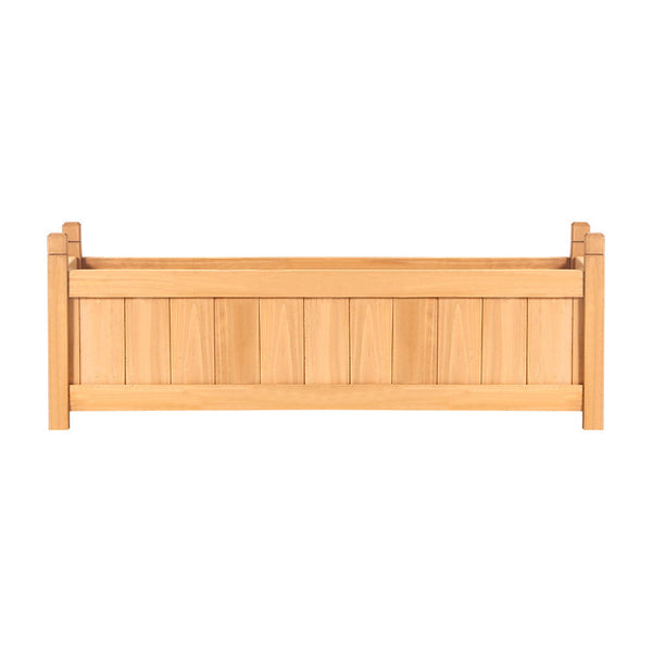 Greenfingers Garden Bed Raised Wooden Planter Outdoor Box Vegetables 90x30x33cm Greenfingers