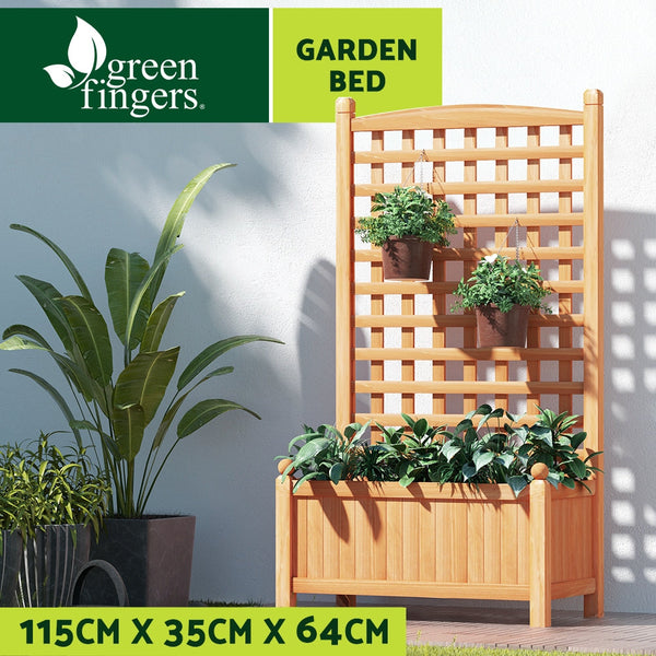 Greenfingers Garden Bed Raised Wooden Planter Box Vegetables 64x35x115cm Greenfingers