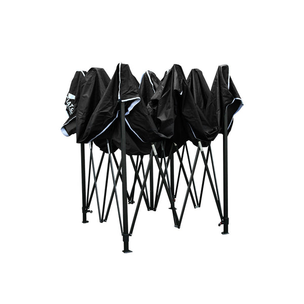 Instahut Gazebo Pop Up Marquee 3x3m Folding Wedding Tent Gazebos Shade Black Instahut