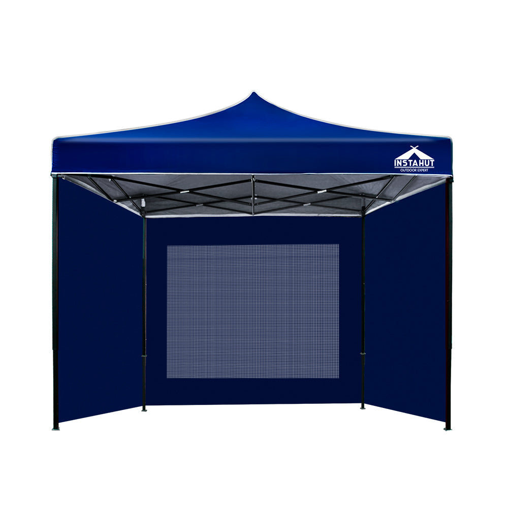 Instahut Gazebo Pop Up Marquee 3x3m Folding Wedding Tent Gazebos Shade Blue Instahut