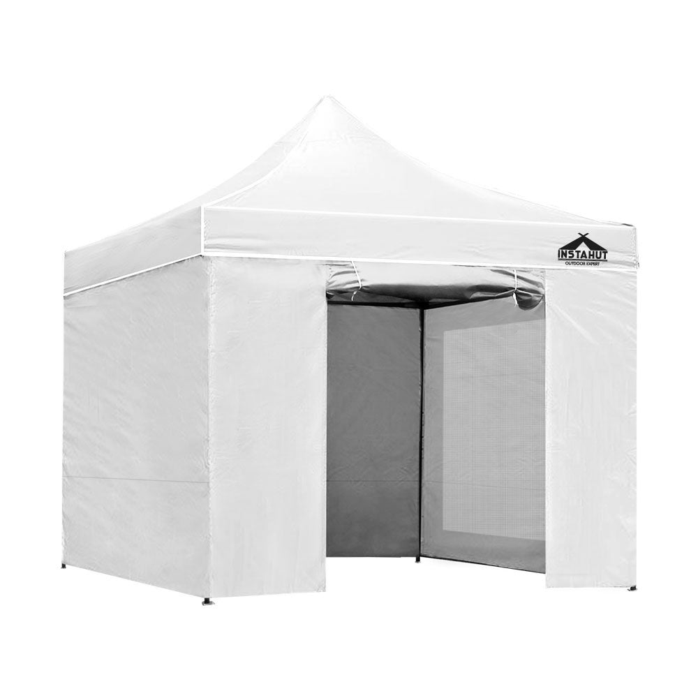 Instahut Gazebo Pop Up Marquee 3x3m Folding Wedding Tent Gazebos Shade White Instahut