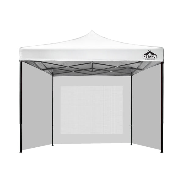 Instahut Gazebo Pop Up Marquee 3x3m Folding Wedding Tent Gazebos Shade White Instahut