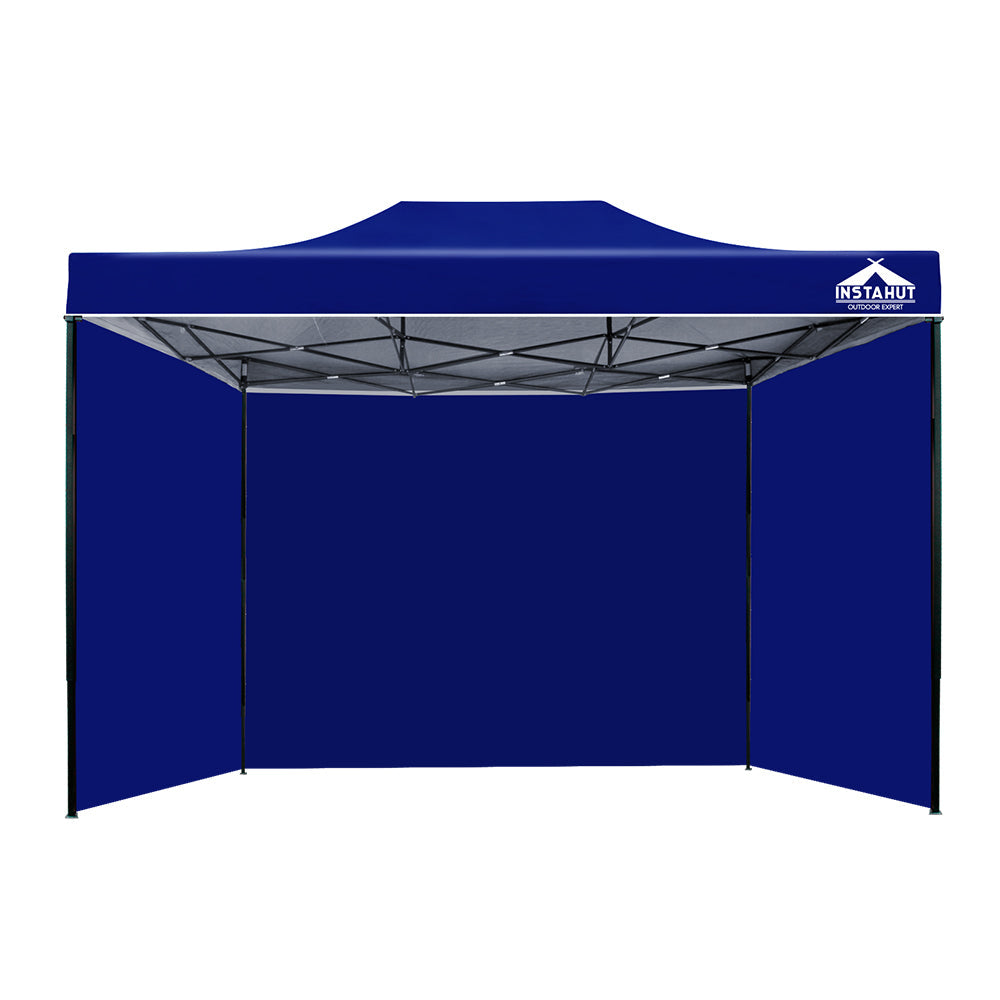 Instahut Gazebo Pop Up Marquee 3x4.5m Folding Wedding Tent Gazebos Shade Blue Instahut