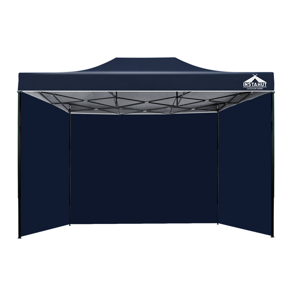 Instahut Gazebo Pop Up Marquee 3x4.5m Folding Wedding Tent Gazebos Shade Navy Instahut