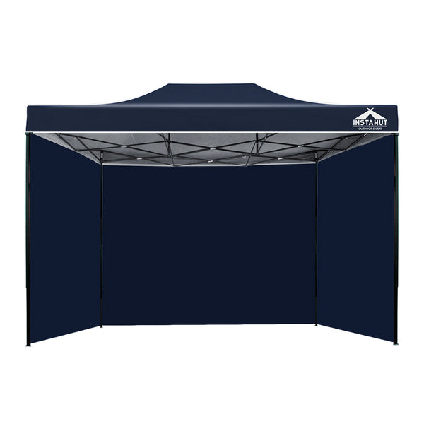 Instahut Gazebo Pop Up Marquee 3x4.5m Folding Wedding Tent Gazebos Shade Navy Instahut