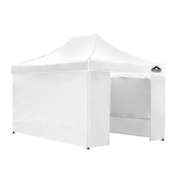 Instahut Gazebo Pop Up Marquee 3x4.5m Folding Wedding Tent Gazebos Shade White Instahut